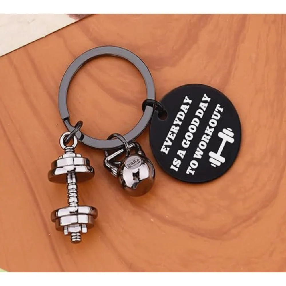 Kettlebell and Dumbbell Keychain | NWT | Gift